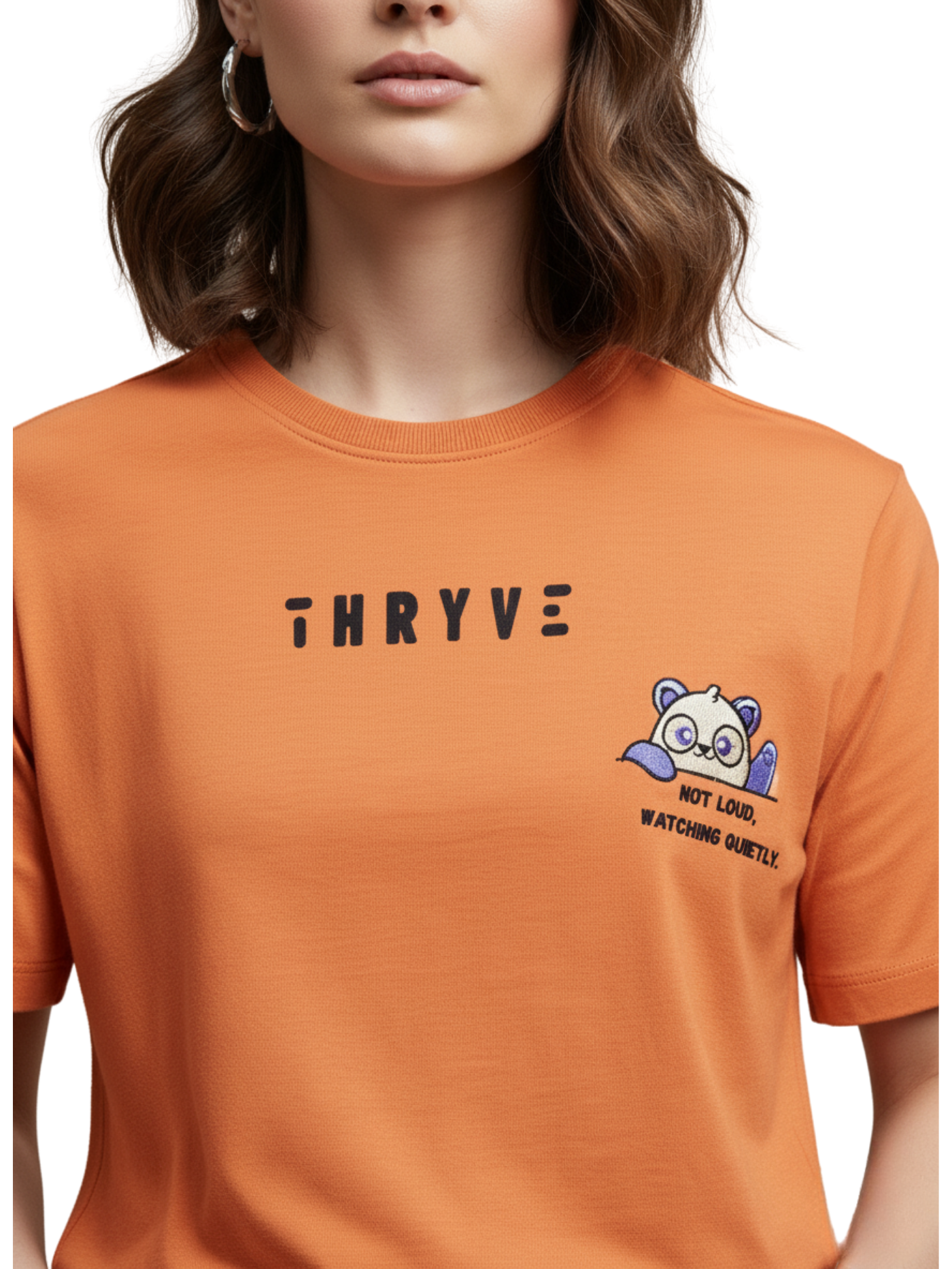 Orange "Quiet Observer" T-shirt