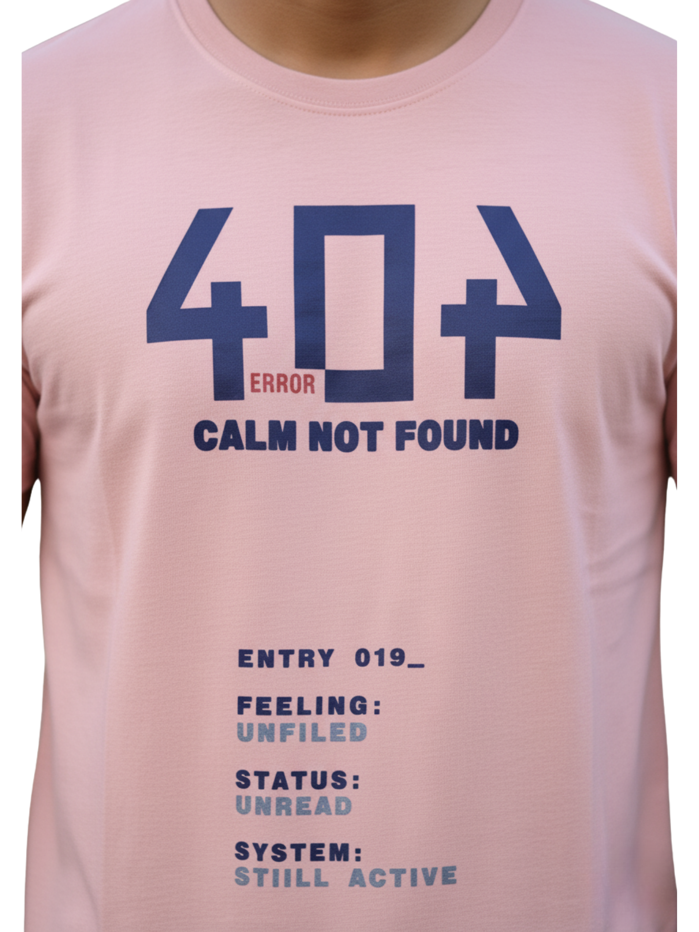Dust Pink “System Error” T-Shirt