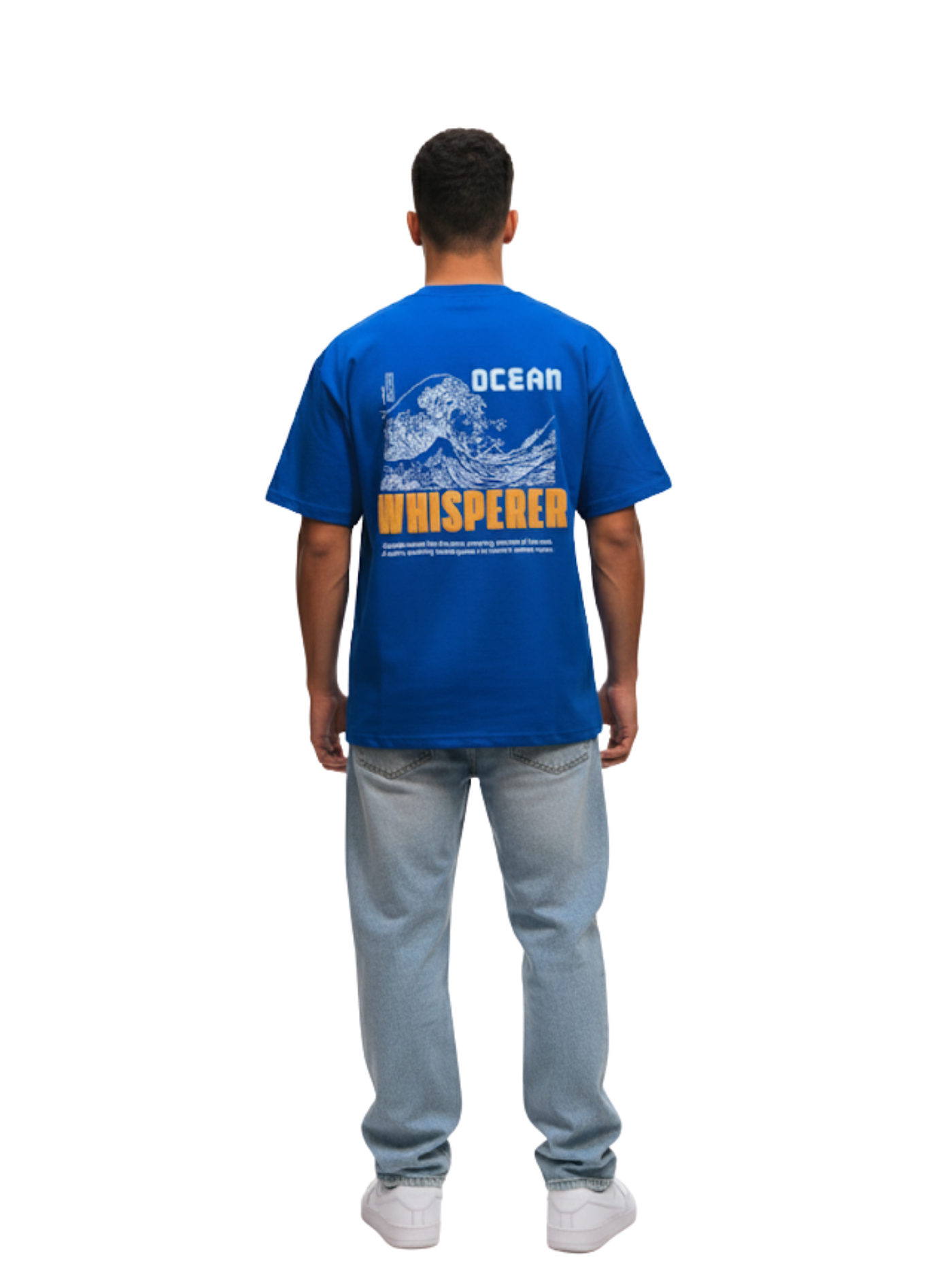 Royal Blue Oversized "Ocean Whisperer" T-shirt