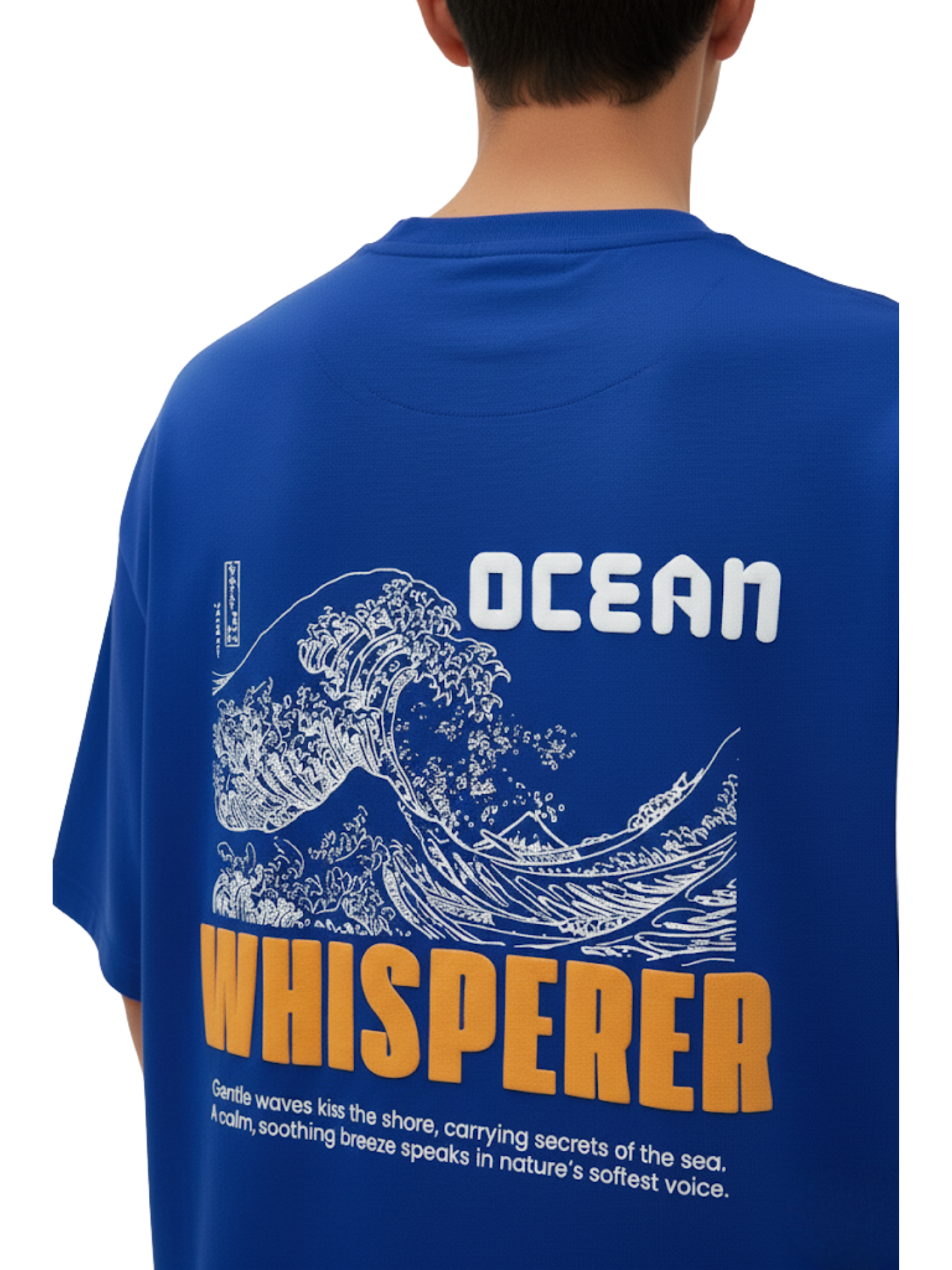 Royal Blue Oversized "Ocean Whisperer" T-shirt
